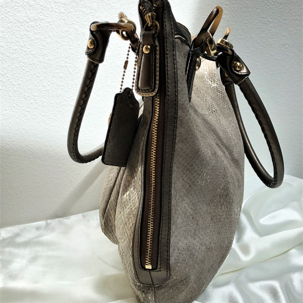 Coach Kristin Embossed Python N/S Zip Tote 18307 … - image 5